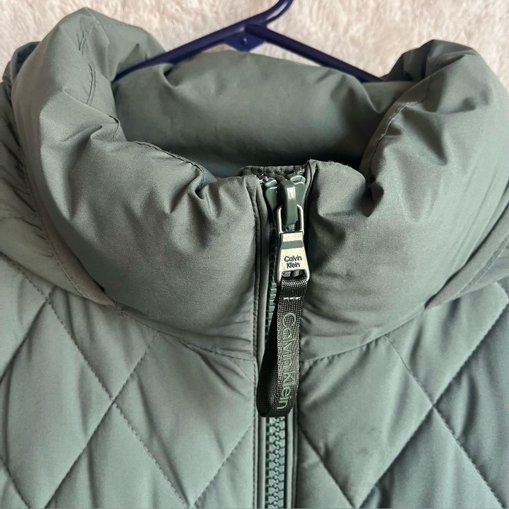 Calvin Klein Green Sorona Aura Jacket Coat Sz XXL Exceptional Softness - Picture 7 of 16